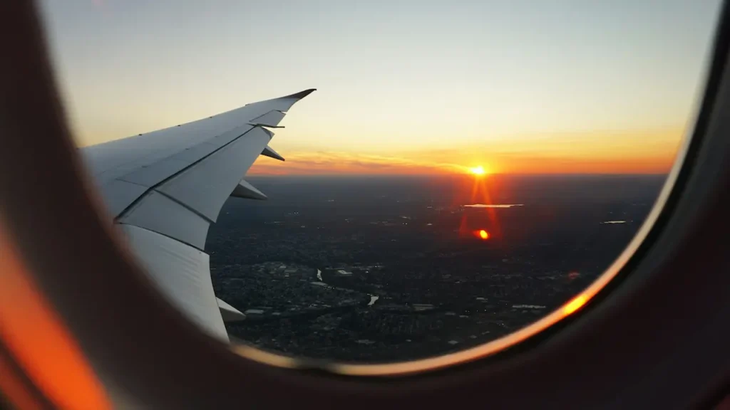 Looking Out Of A Plane Window